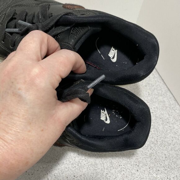 Nike Air Max 1 Premium Womens 454746-020 Black Gum Running Shoes US size 8 - Picture 9 of 11